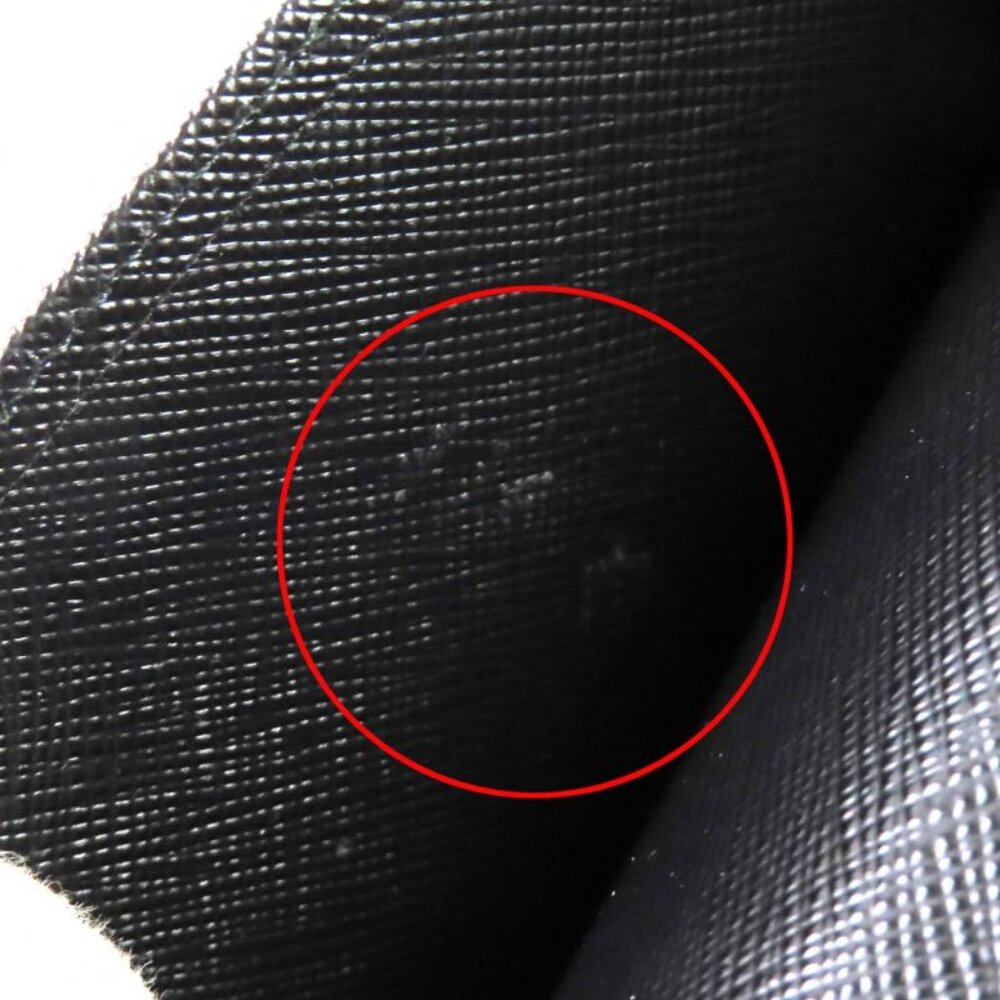 Prada 2 Ml188 Saffiano Leather Triangle Logo Triangle Plate Round Zip Long - Picture 8 of 8